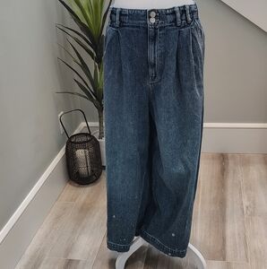 Free people "We the free " pleated front wide leg trouser jeans Size 30